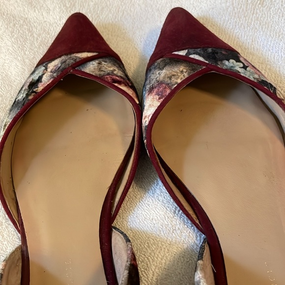 Anthropologie Floral Velvet Pointed D’Orsay Flats - Size 8 - Picture 4 of 9